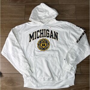 NWT Michigan State University Champion Hoodie Men's Size XL White Sweatshirt